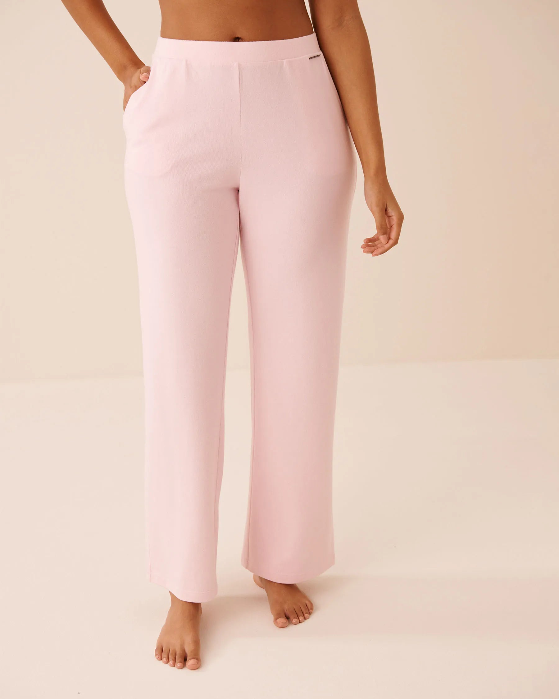 La Vie en Rose Chalk Pink Women Soft Knit Pants SKU: 50200112_60042 Image 01