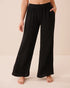 La Vie en Rose Black Beauty Women Wide Leg Crinkle Pants SKU: 50200116_00001 Image 01