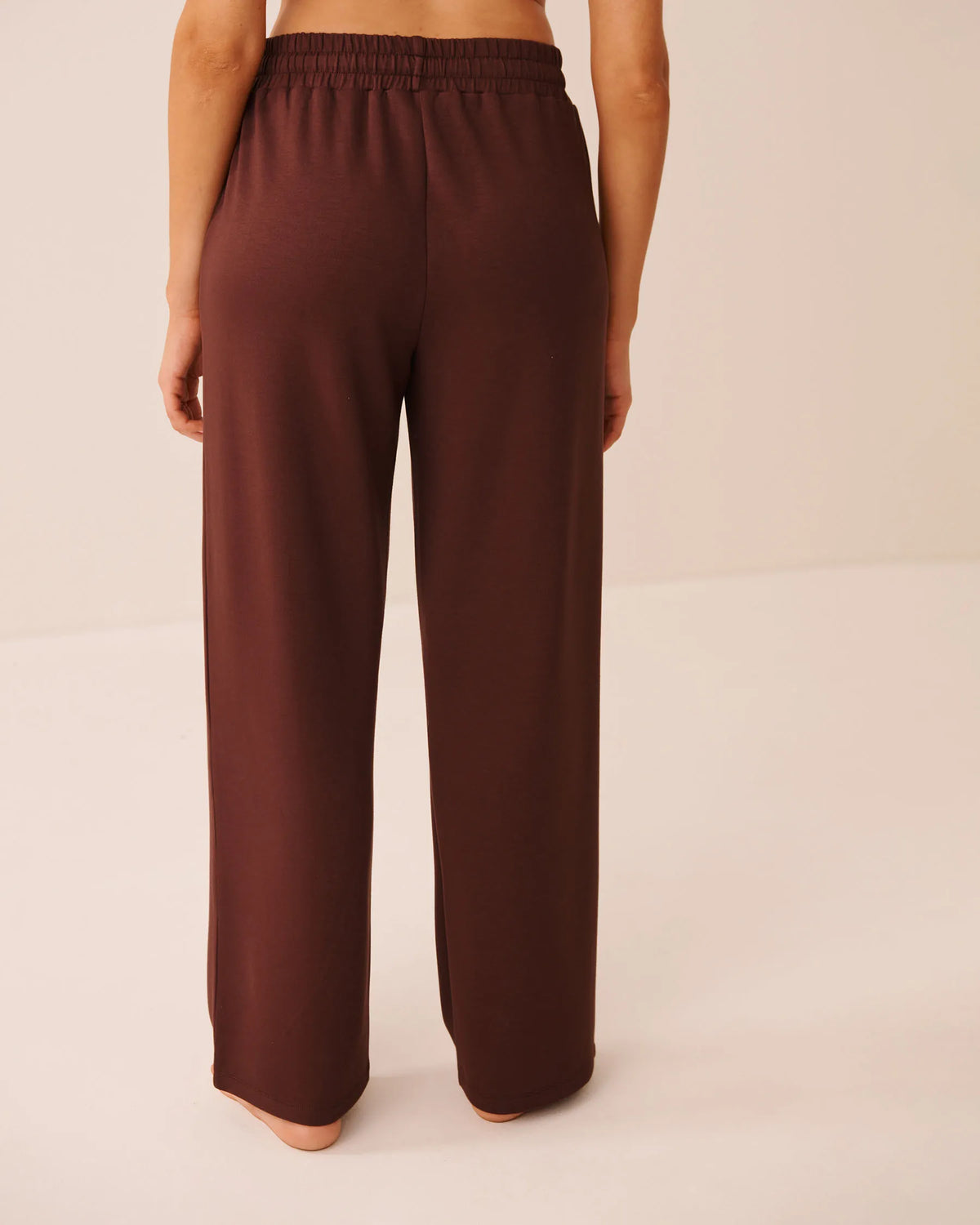 La Vie en Rose Brown Stone Women Double-Knit Pants SKU: 50200119_20131 Image 02