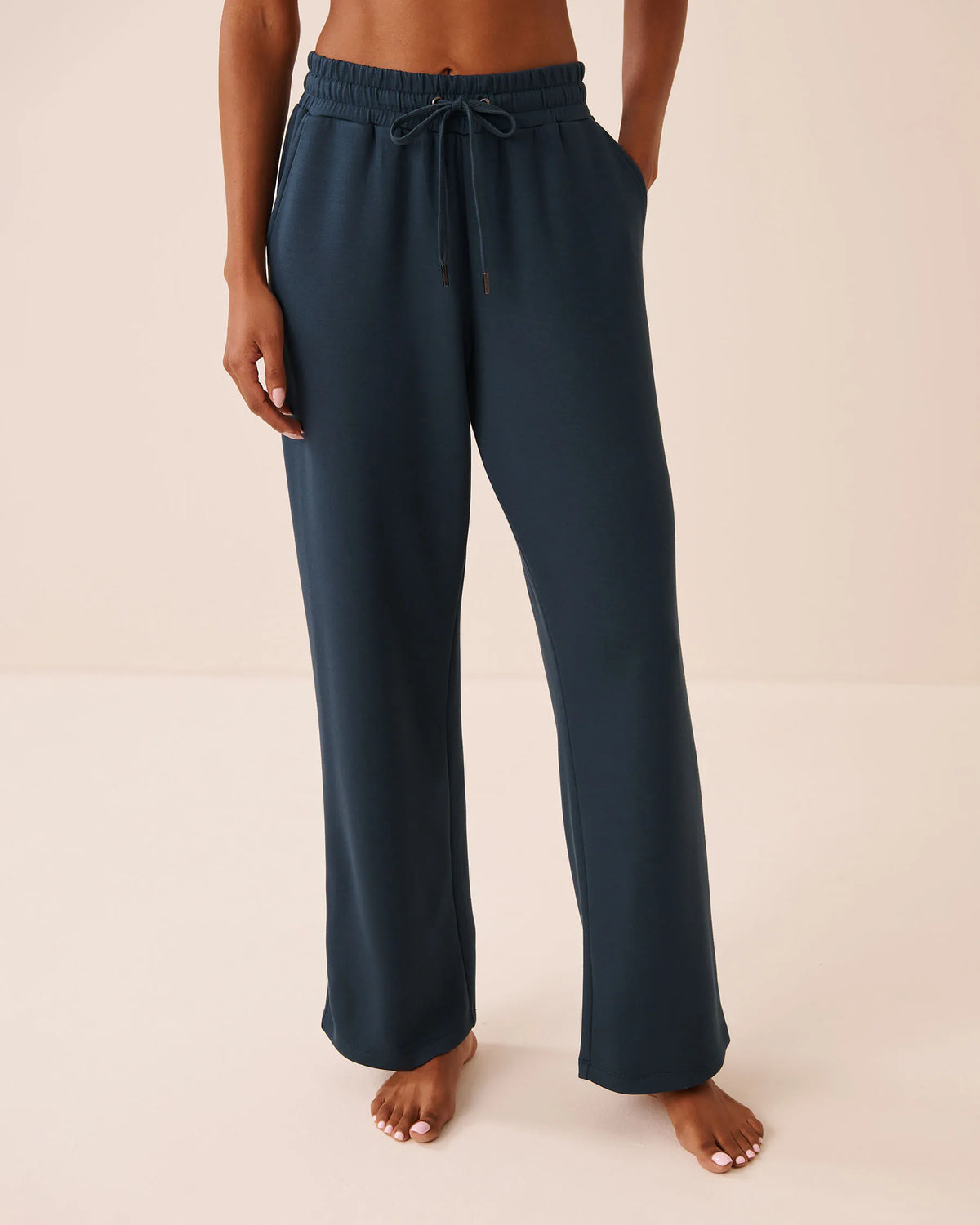 La Vie en Rose Midnight Navy Women Double-Knit Pants SKU: 50200119_40008 Image 01