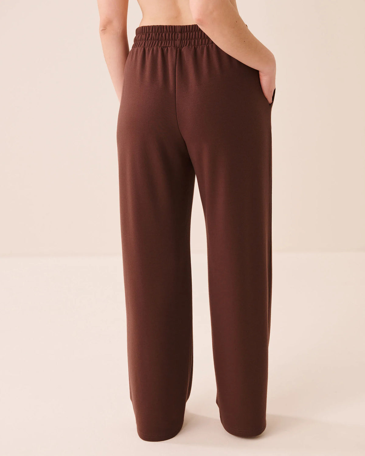 La Vie en Rose Brown Stone Women French Terry Pants SKU: 50200123_20131 Image 02