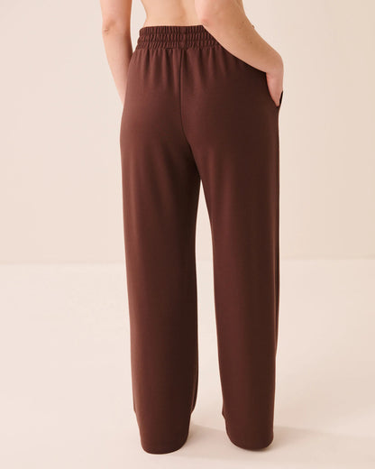 La Vie en Rose Brown Stone Women French Terry Pants SKU: 50200123_20131 Image 02