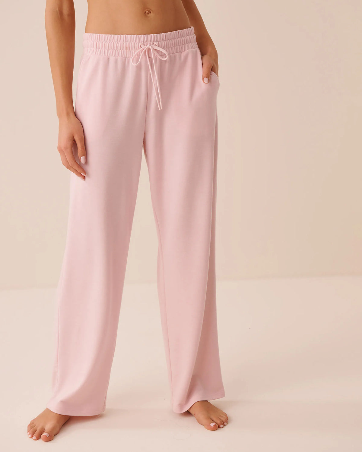 La Vie en Rose Chalk Pink Women French Terry Pants SKU: 50200123_60042 Image 01