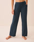 La Vie en Rose Midnight Navy Women Ribbed Modal Pants SKU: 50200124_40008 Image 01