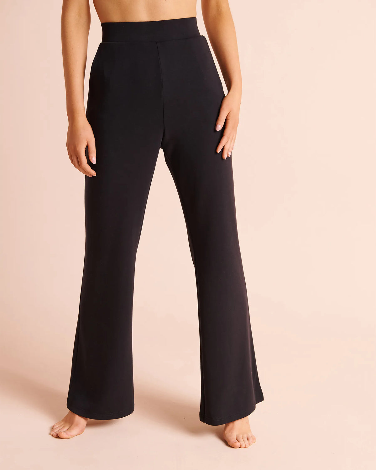 La Vie en Rose Black Beauty Women Double-Knit Straight-Leg Pants SKU: 50200125_00001 Image 01