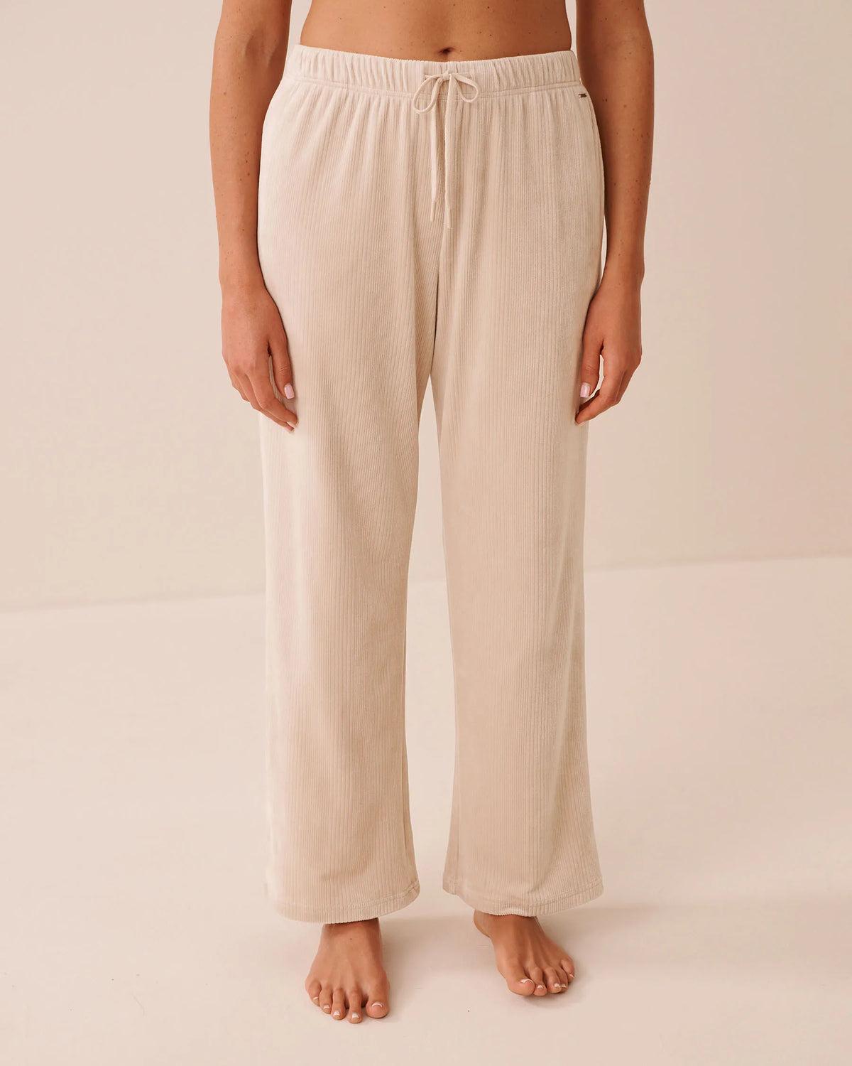 La Vie en Rose Mushroom Women Ribbed Velour Pants SKU: 50200126_20011 Image 01