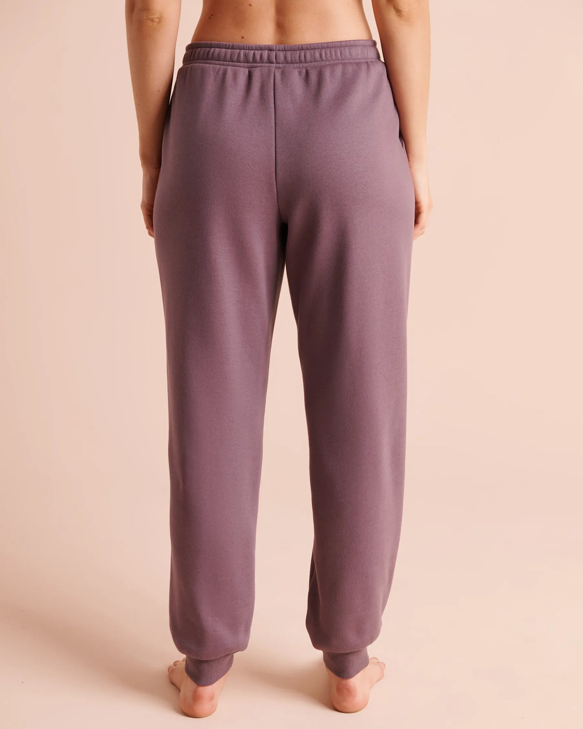 La Vie en Rose Black Plum Women Terry Fleece Jogger Pants SKU: 50200127_50006 Image 02