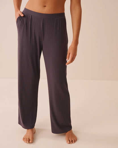 La Vie en Rose Periscope Women Ribbed Modal Pants SKU: 50200128_00049 Image 01