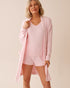 La Vie en Rose_Parfait Pink Mix_Ribbed Long Cardigan_50500015_60208_01