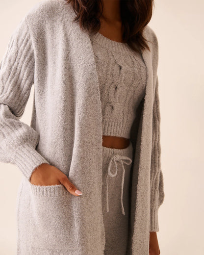 La Vie en Rose_Comfy Grey Mix_Cable Sleeve Knit Long Cardigan_50500017_00007_03
