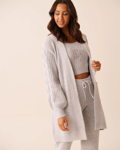 La Vie en Rose_Comfy Grey Mix_Cable Sleeve Knit Long Cardigan_50500017_00007_04