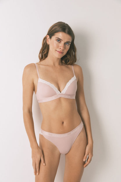 Women Secret_CHARMING Pink Cotton Triangle Bra_5052282_70_01