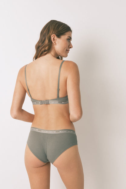 Women Secret_CHARMING Khaki Cotton Triangle Bra_5052285_91_06