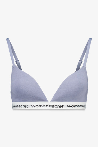 Women Secret_Medium Blue_CHARMING Blue Cotton Triangle Bra_5052308_15_06