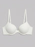 Women Secret Ivory Women GORGEOUS White Ribbed Cotton Push-Up Bra SKU: 5053868_96 Image 00