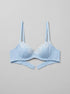Women Secret Light Blue Women BEAUTIFUL Blue Ribbed Cotton Classic Bra in Different Cup Sizes SKU: 5053874_17 Image 00