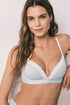 Women Secret Light Blue Women CHARMING Blue Cotton Ribbed Triangle Bra SKU: 5053884_17 Image 01