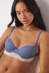 Gorgeous Light Blue Cotton Push Up Bra_01