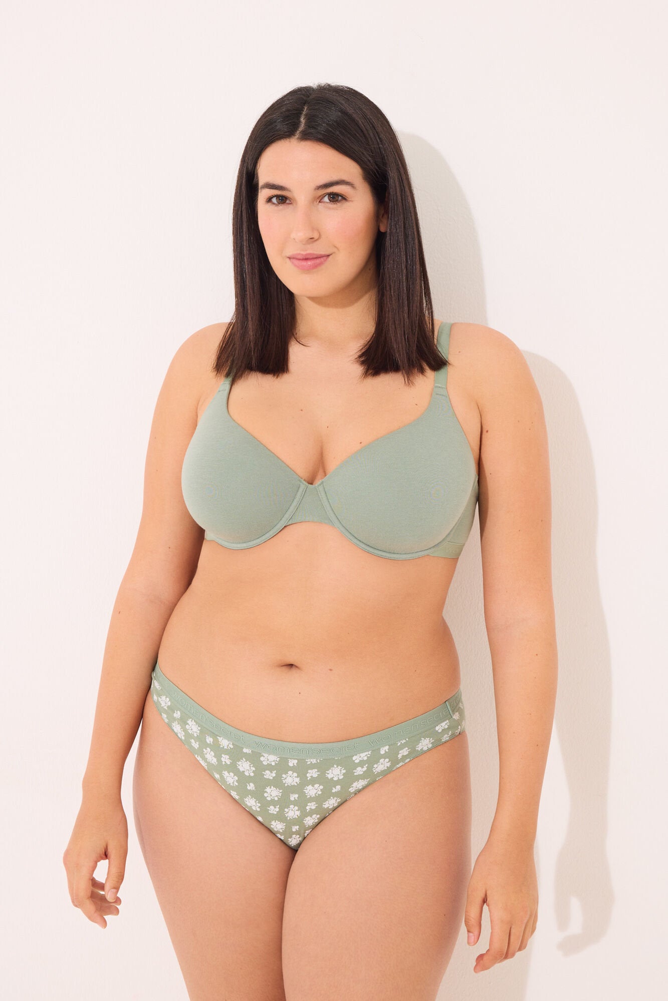 Women Secret_BEAUTIFUL Classic Bra in Khaki Cotton in Different Cup Sizes_5059773_93_02