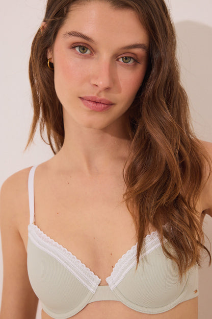 Women Secret_BEAUTIFUL Classic Padding Cotton Bra with Green Underwire in Defferent Cup Sizes_5059787_27_03