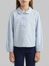 Benetton Light Blue Girls Striped Blouse with Bows SKU: 50N7GQ030_903 Image 00