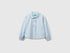 Benetton Light Blue Girls Striped Blouse with Bows SKU: 50N7GQ030_903 Image 01