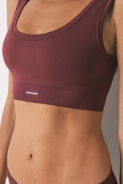 Women Secret_Wine_LOVELY Seamless Reversible Top in Maroon_5102010_68_04