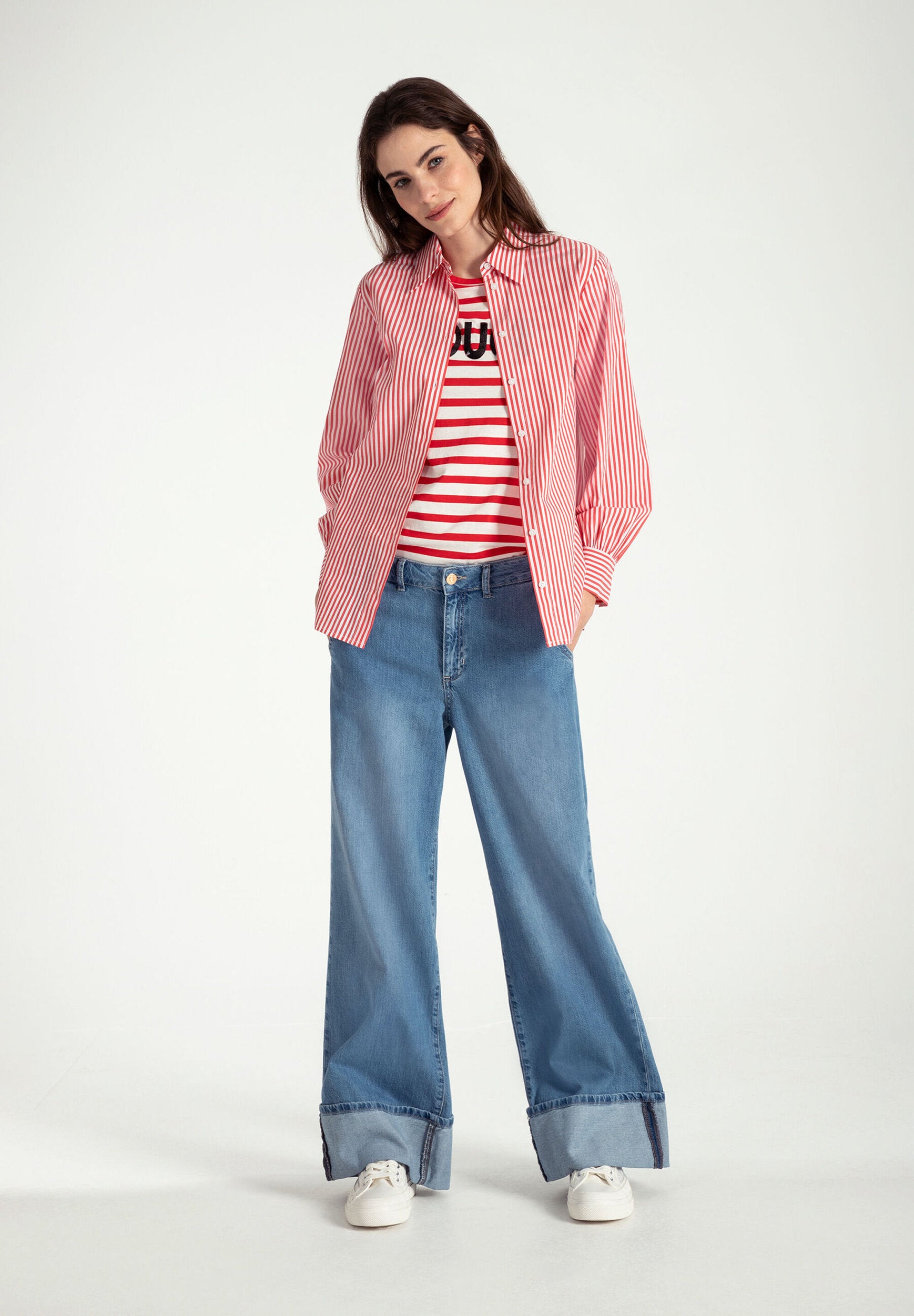 More &amp;  More_Striped Shirt Blouse_51022058_2536_01