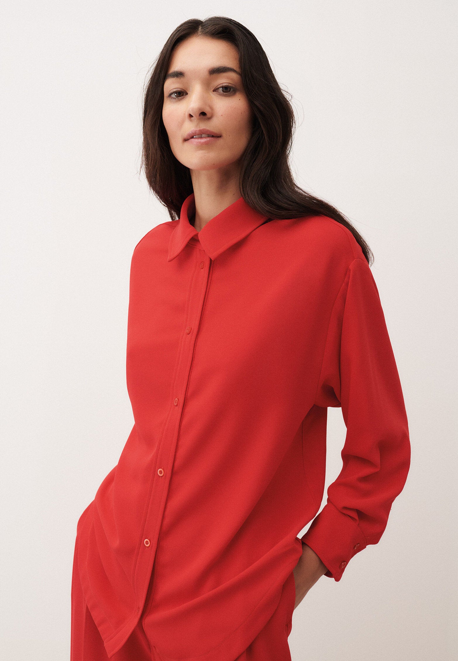 More &amp;  More_Soft Red Long Blouse_51022061_0536_01