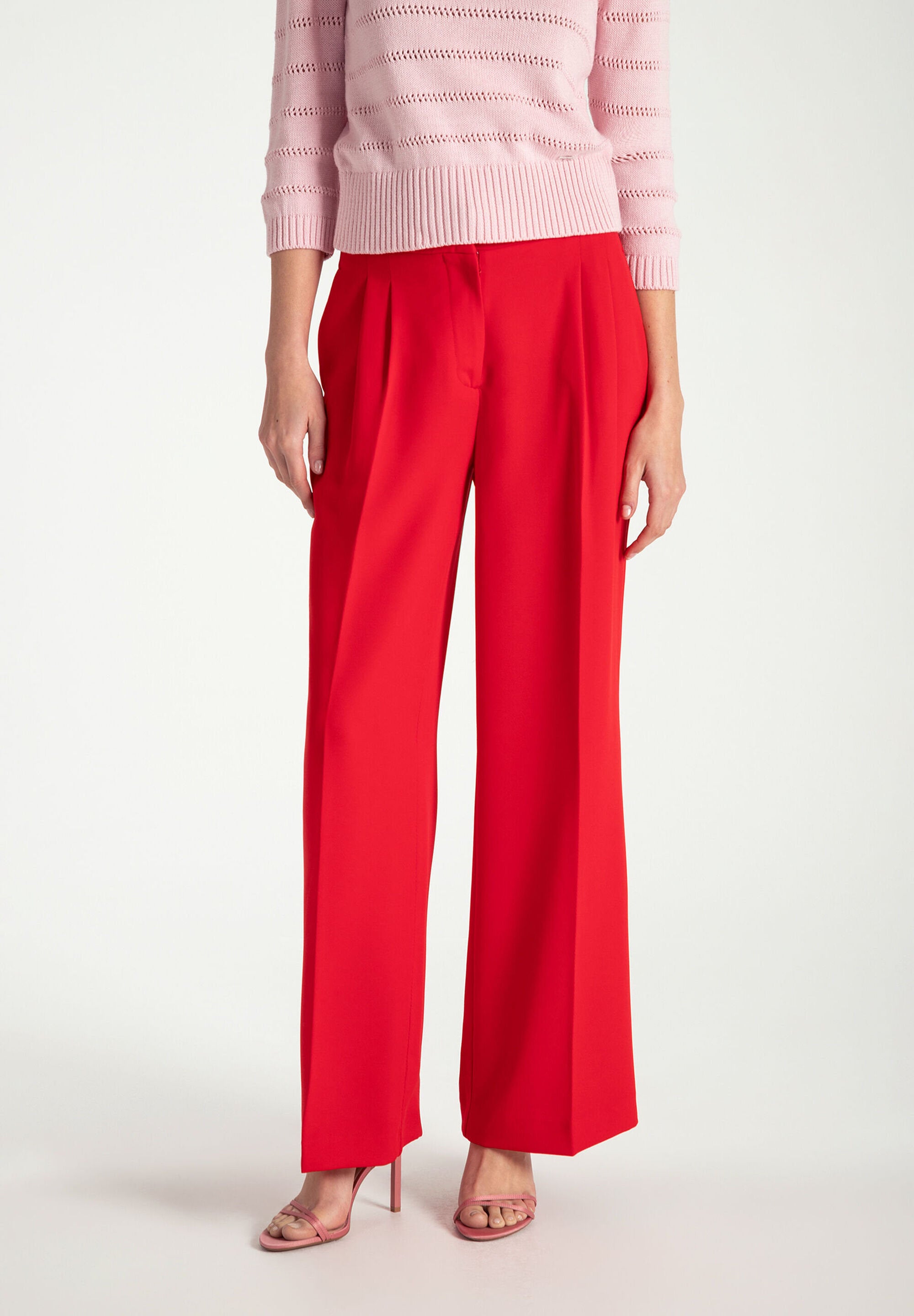 More &amp;  More_Soft Red Wide Trousers_51024054_0536_02