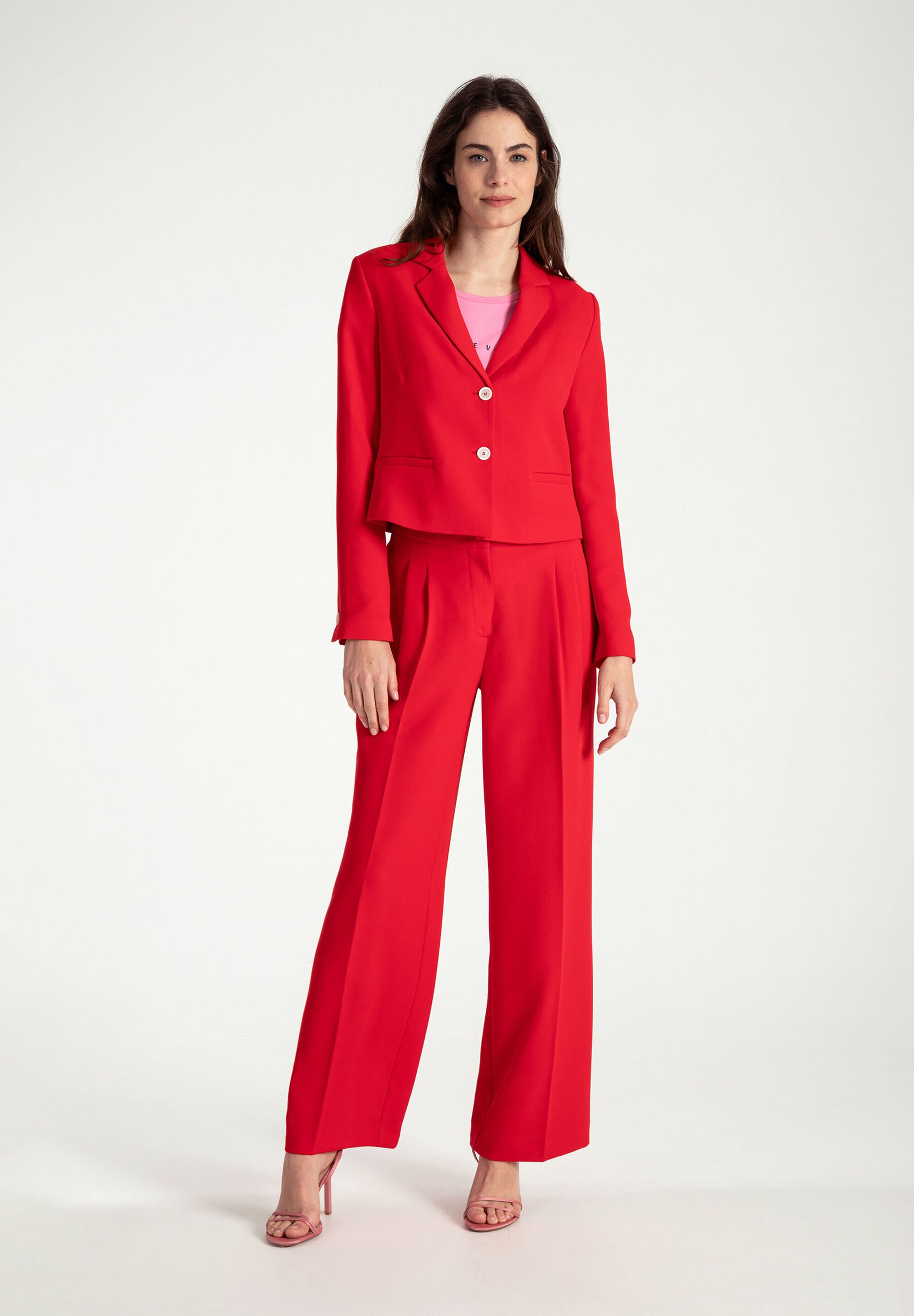 More &amp;  More_Soft Red Wide Trousers_51024054_0536_03