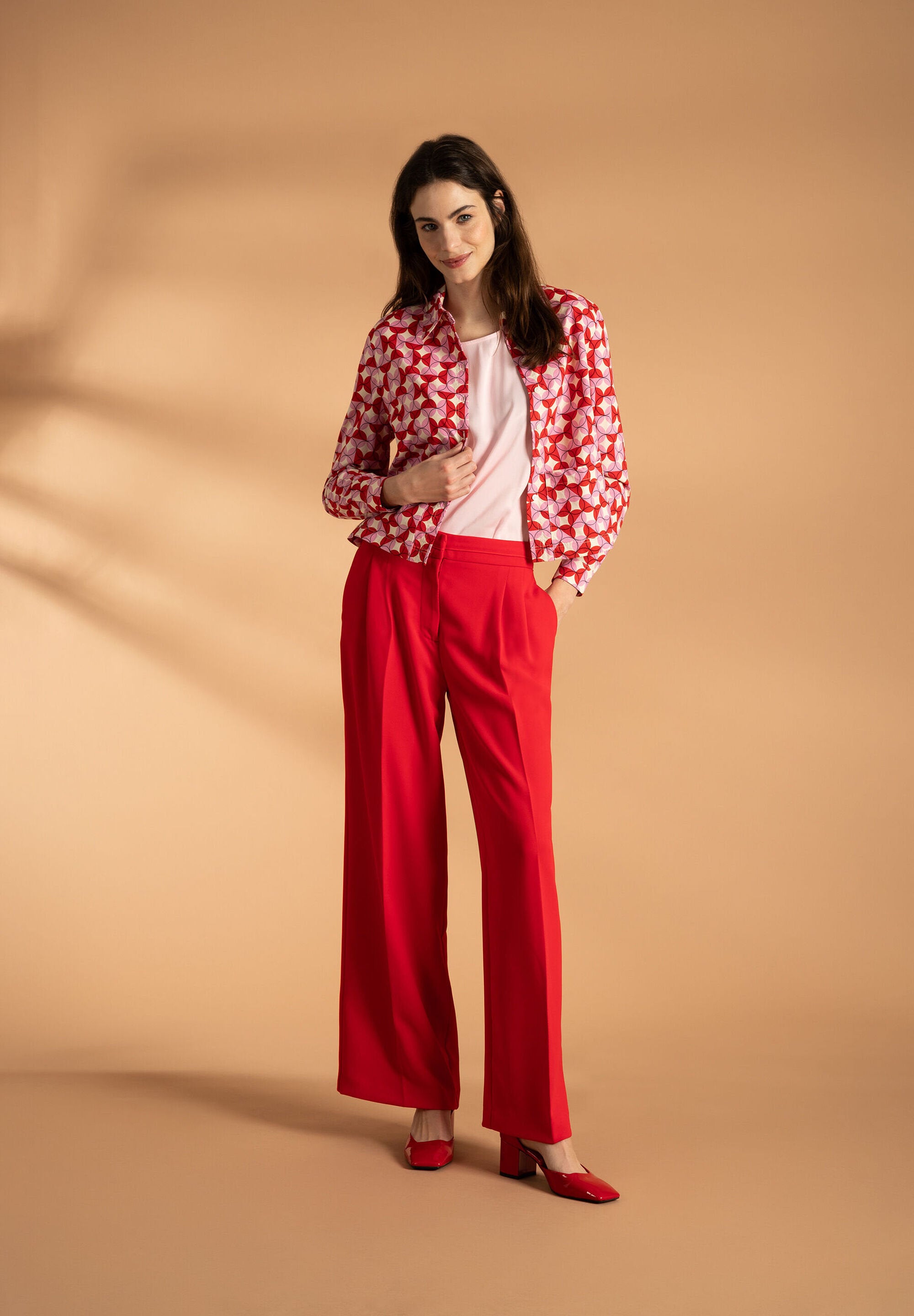 More &amp;  More_Soft Red Wide Trousers_51024054_0536_04