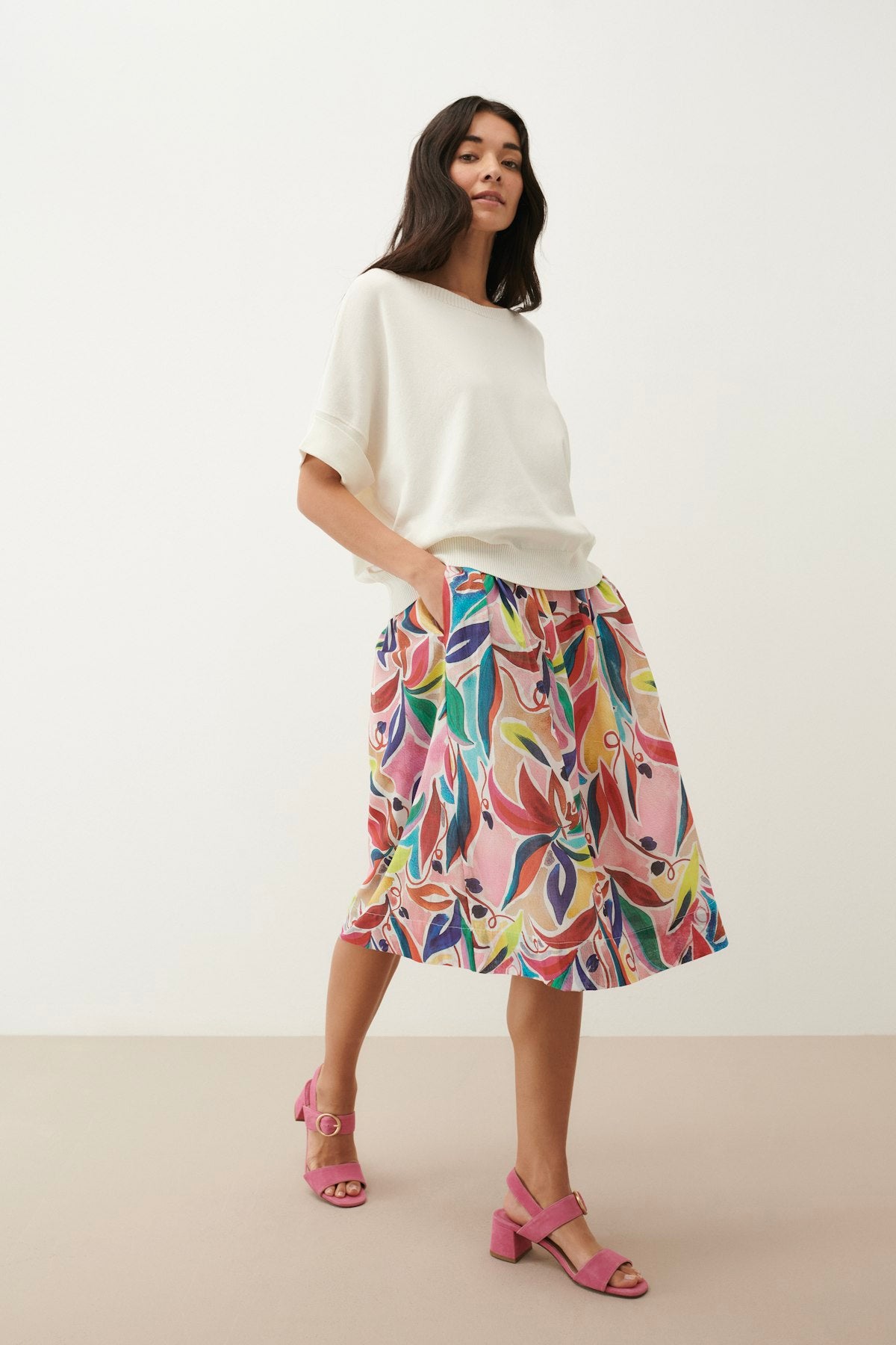 More &amp;  More_Wide Print Skirt_51025053_6536_07