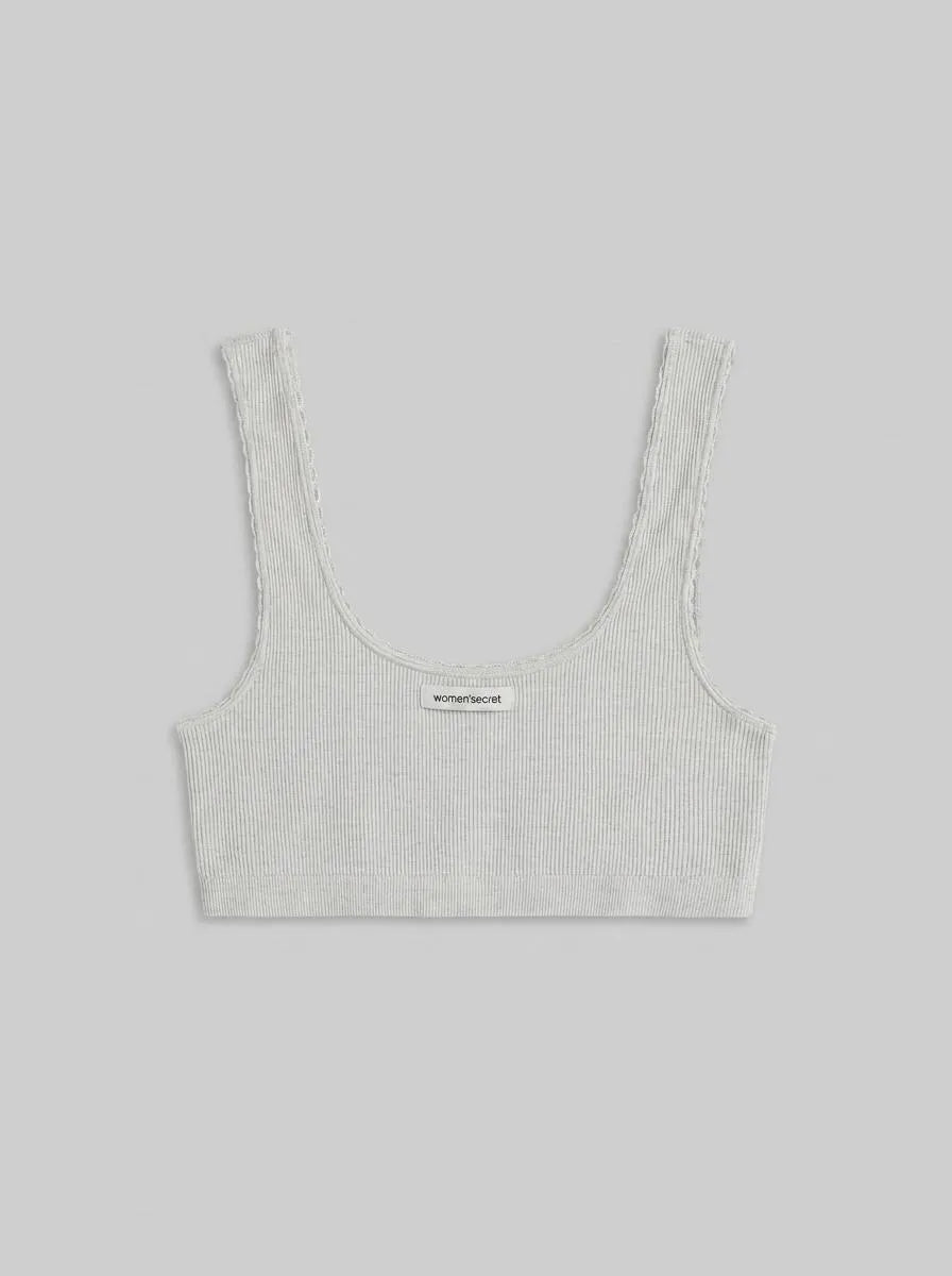 Women Secret_Ivory_White Seamless Ribbed Top_5103007_96_00