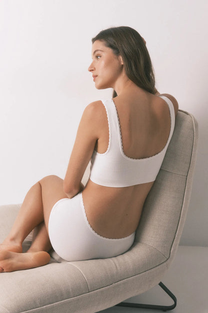 Women Secret_Ivory_White Seamless Ribbed Top_5103007_96_06