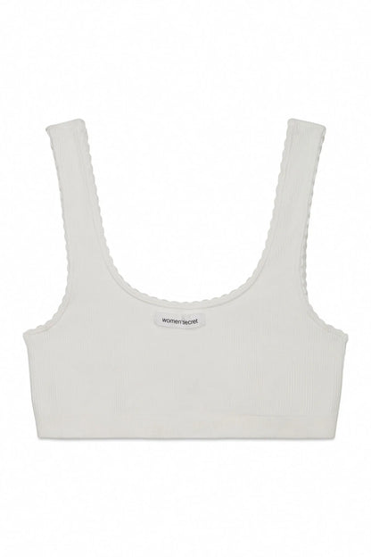 Women Secret_Ivory_White Seamless Ribbed Top_5103007_96_07