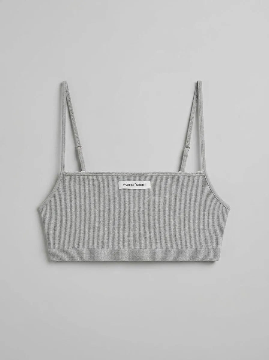 Women Secret_Medium Grey_Grey Straight Seamless Ribbed Top_5103009_46_00