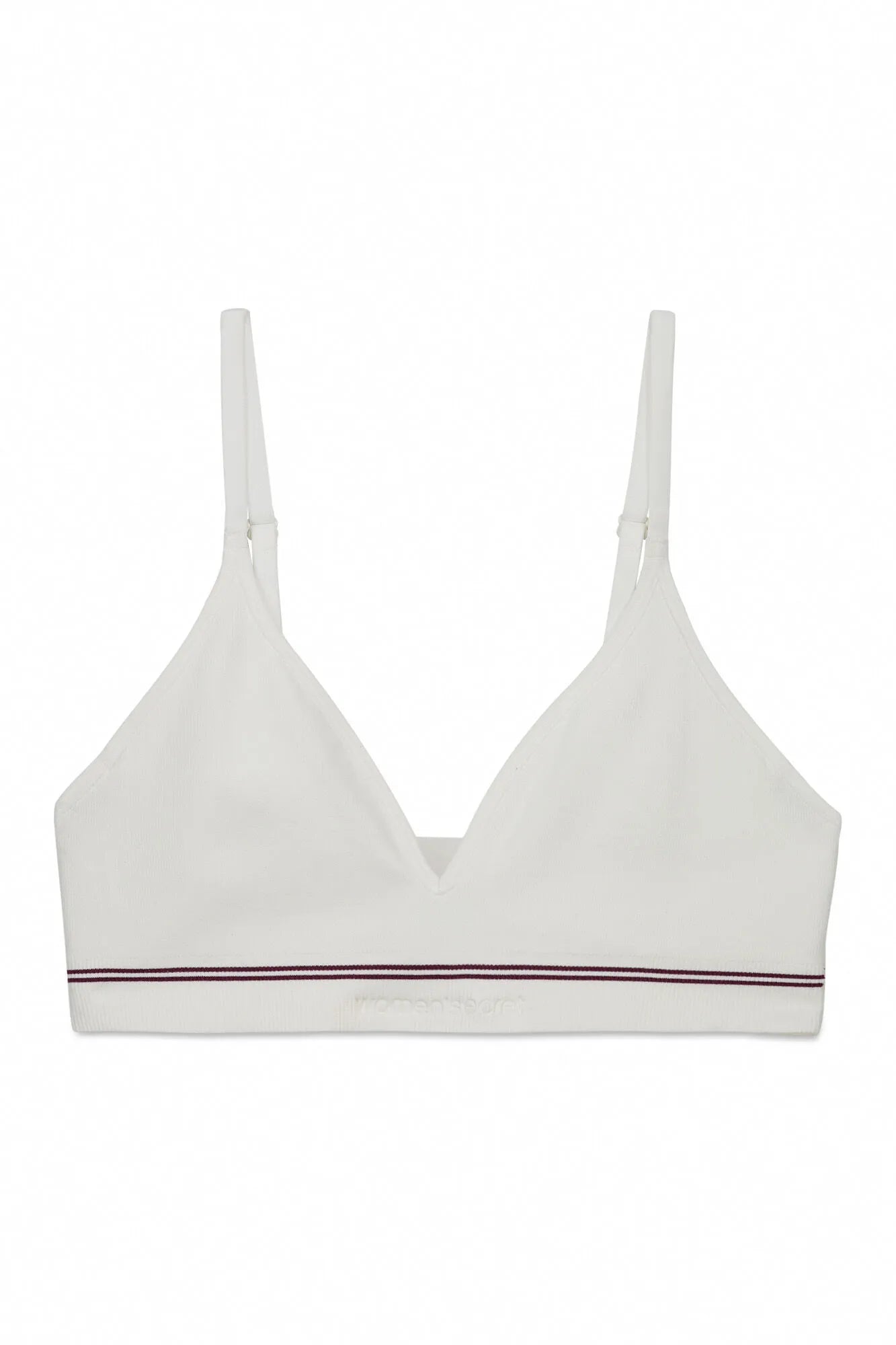 Women Secret_Ivory_White NATURAL Seamless Triangle Top_5103012_96_07