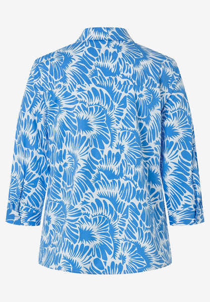 More &amp;  More_Blue/White Print Blouse_51032002_1330_04