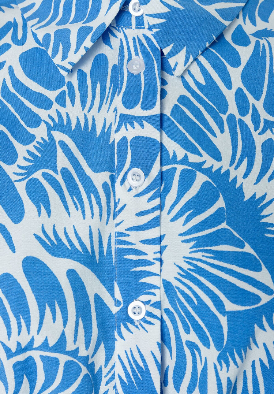More &amp;  More_Blue/White Print Blouse_51032002_1330_05