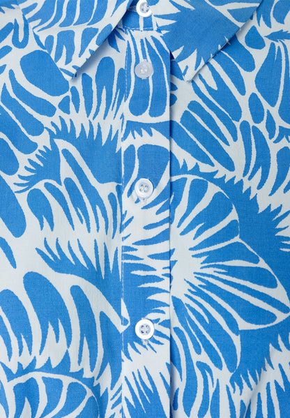 More &amp;  More_Blue/White Print Blouse_51032002_1330_05