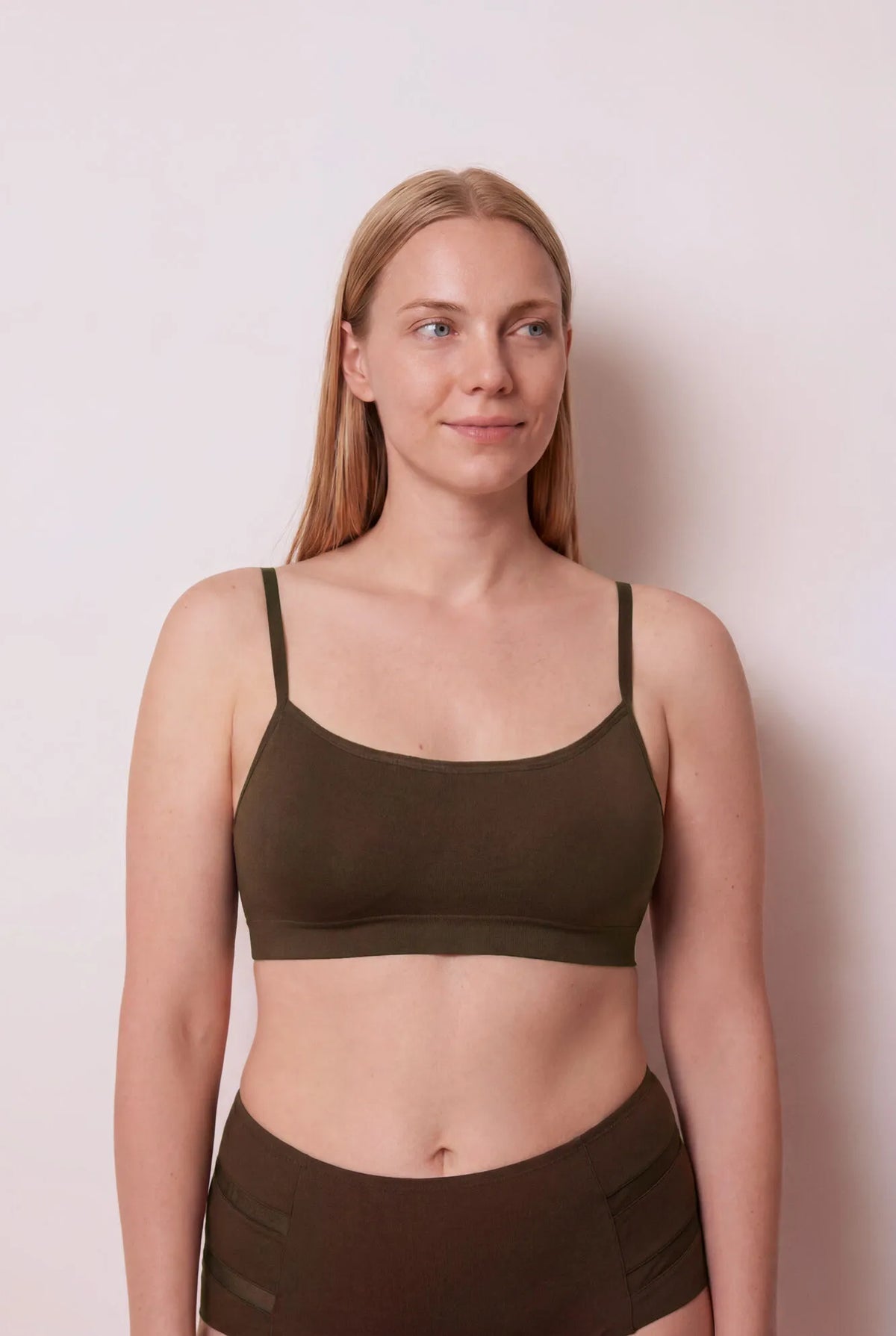 Women Secret Purple/Lilac Women Brown Seamless Padded Top SKU: 5104042_76 Image 05