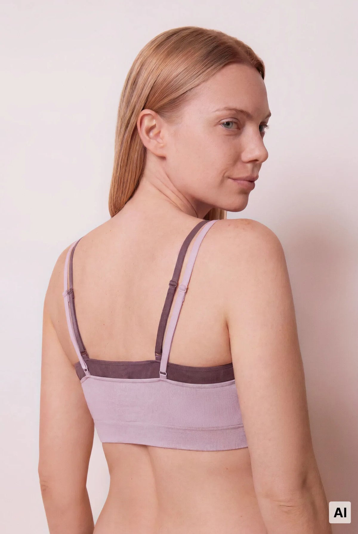 Women Secret Purple/Lilac Women Lilac Seamless Ribbed Top SKU: 5104047_75 Image 05
