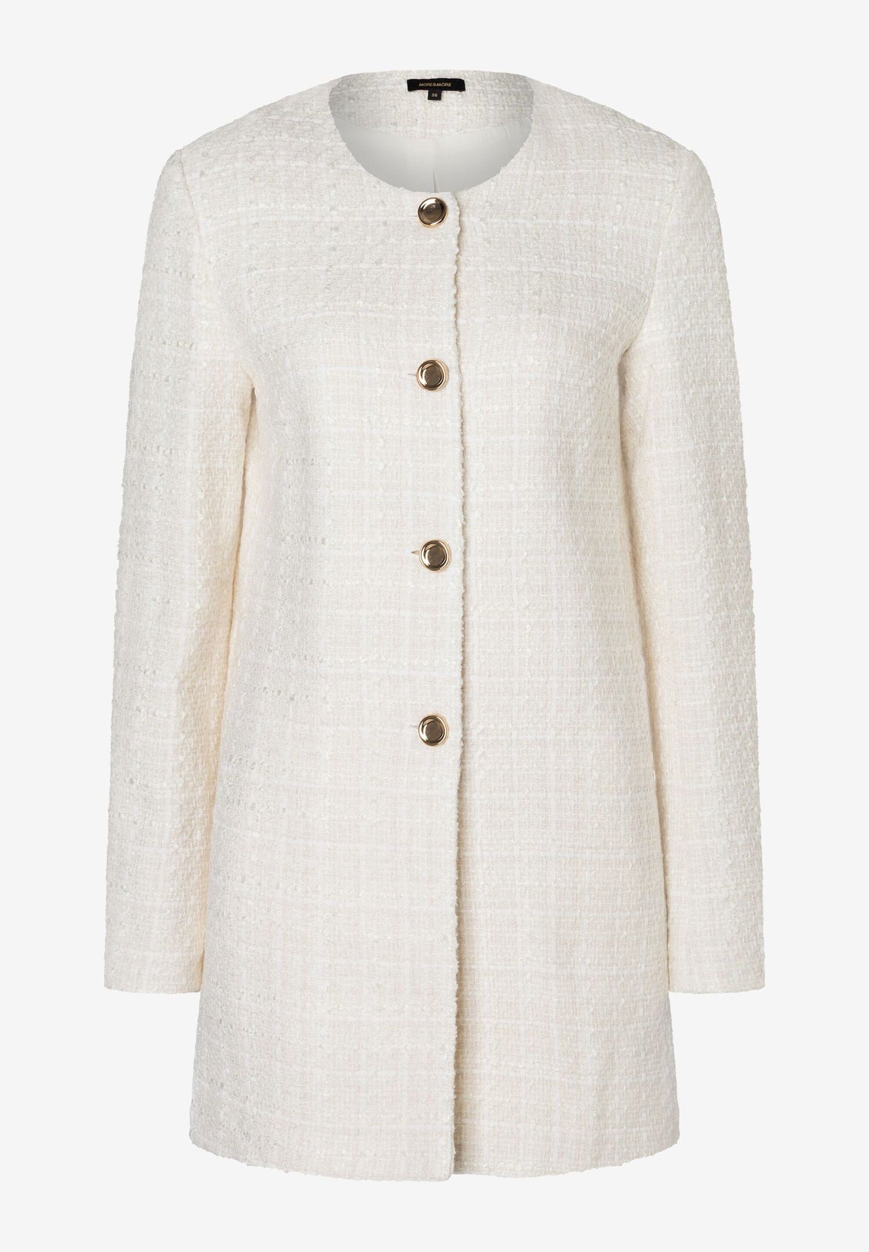 More &amp; More_Ecru Long BouclŽ Jacket_51046859_0041_01