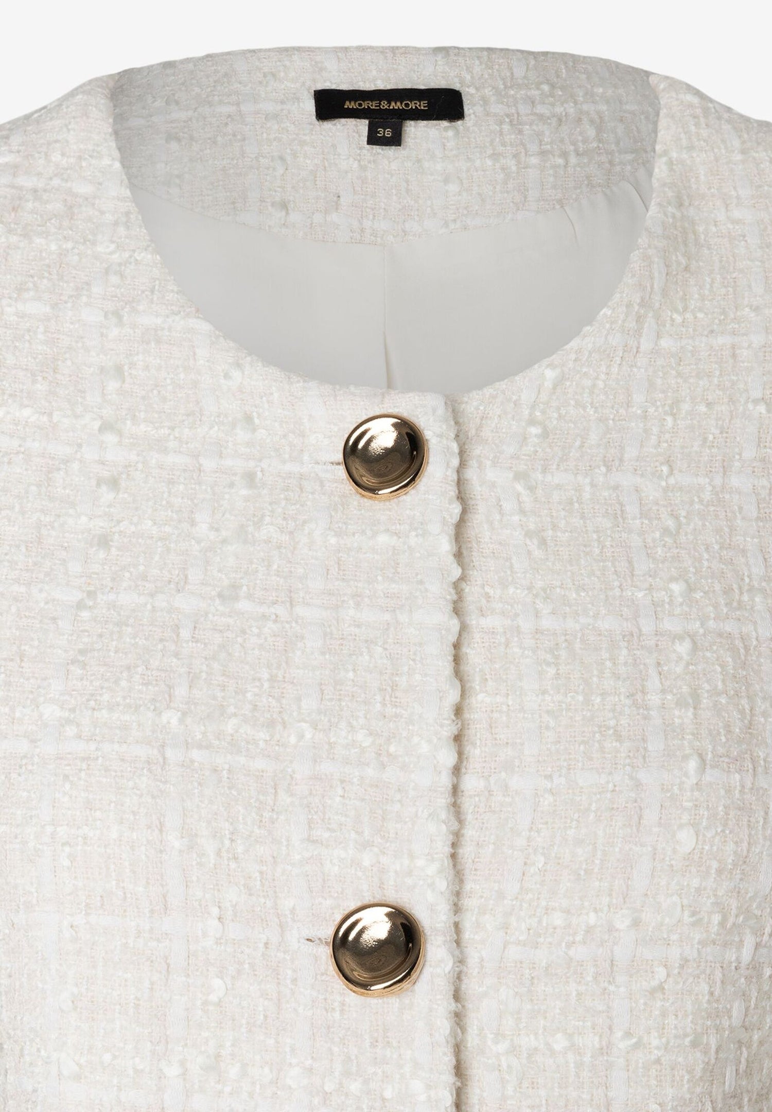 More &amp; More_Ecru Long BouclŽ Jacket_51046859_0041_03