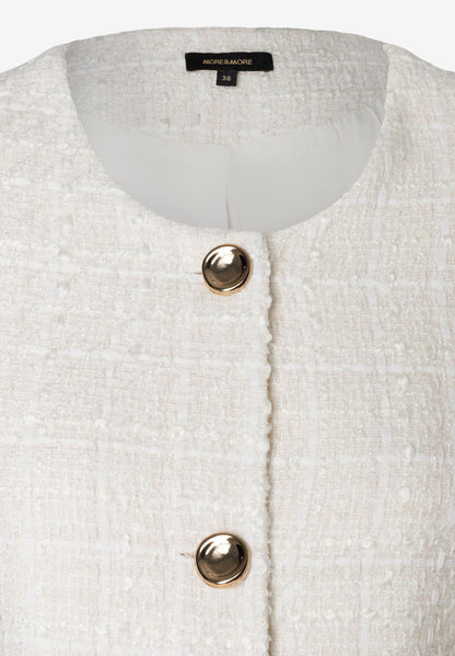 More &amp; More_Ecru Long BouclŽ Jacket_51046859_0041_03