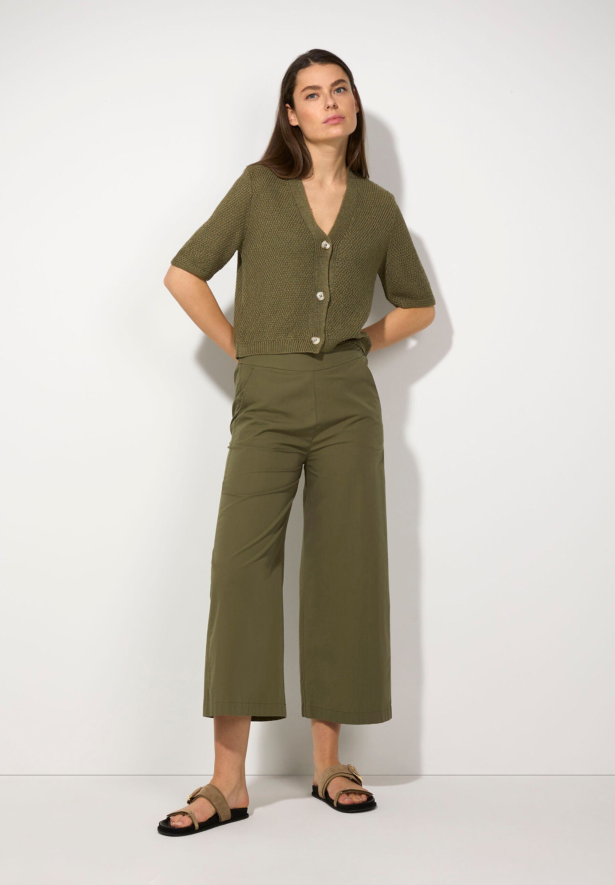 More &amp; More_Tundra Olive Culottes_51054010_0679_01