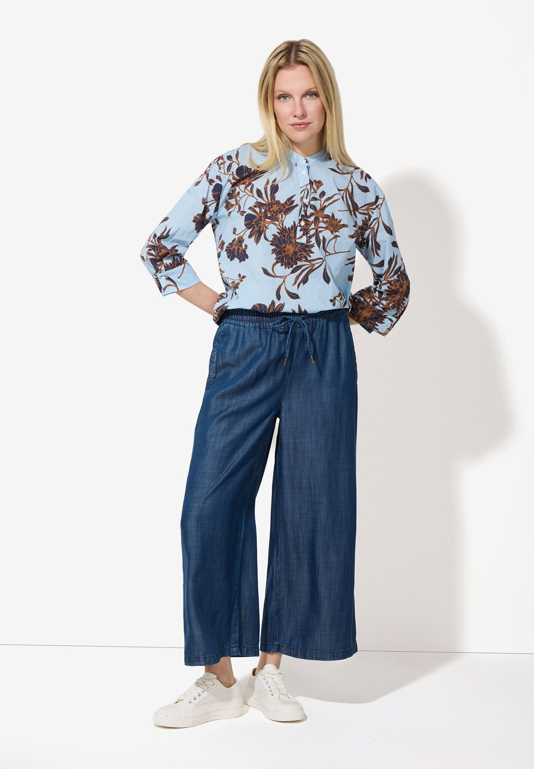 More &amp; More_Striped Blouse with Floral Print_51062054_4370_02