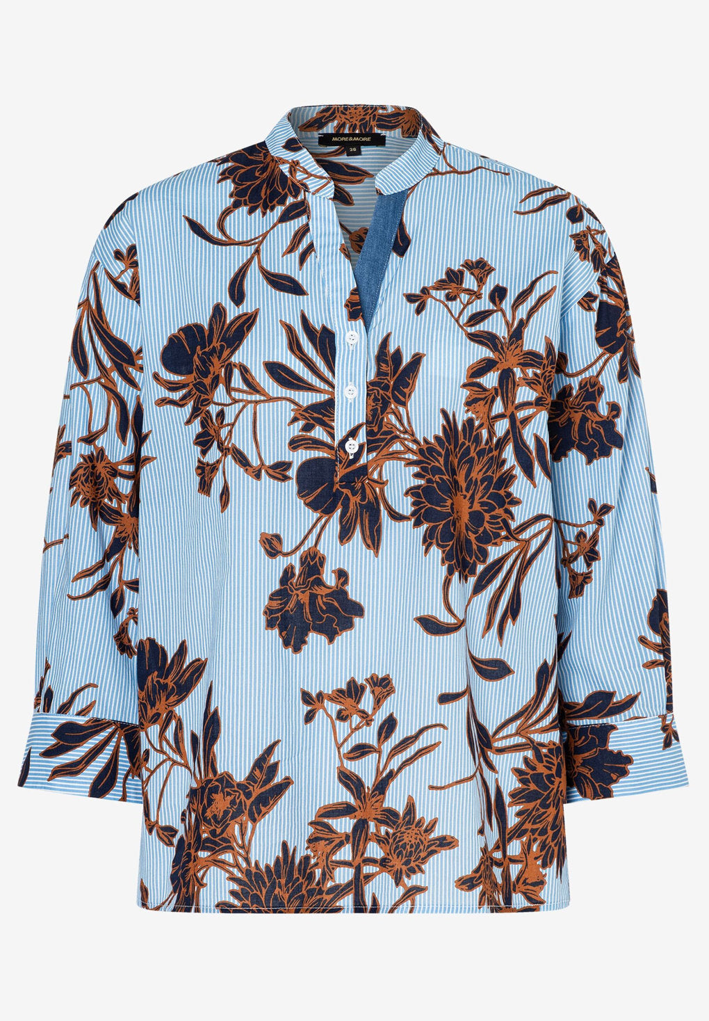 More &amp; More_Striped Blouse with Floral Print_51062054_4370_04