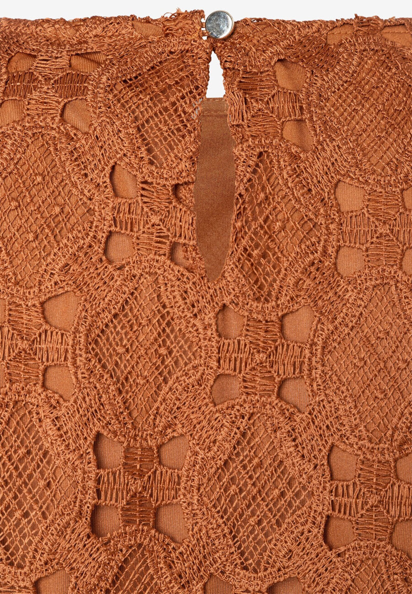 More &amp; More_Clay Brown Lace Blouse_51062069_0471_06